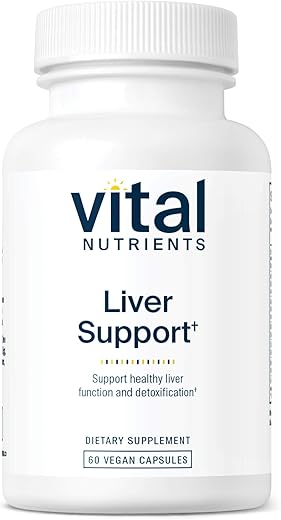 Suporte ao Fígado com Cardo Mariano e Curcumina | Suplemento Vegano | Combinação Herbal para Função Hepática Saudável | Livre de Glúten, Laticínios e Soja | 60 Cápsulas - Vital Nutrients