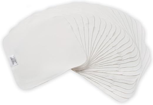 Nora's Nursery - Nora’s Nursery – Lenços Reutilizáveis para Bebê, Lenços de Pano Laváveis, 25 Folhas em um Pacote de Lenços de Pano para Bebê, Lenços Reutilizáveis 100% Algodão