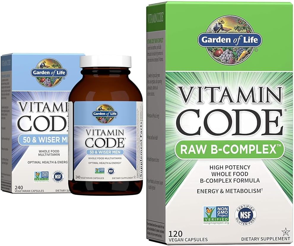 Multivitamínico para Homens – Vitamin Code 50 | Fórmula Completa | 60 Cápsulas - Garden of Life