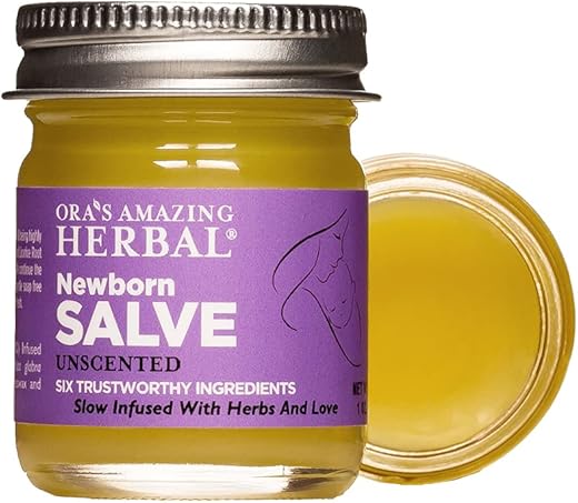 Ora's Amazing Herbal - Creme de Calêndula para Bebês Newborn Salve, Tratamento de Acne Infantil, Creme de Eczema para Bebês Verificado pela EWG, Tratamento de Crosta Láctea, Pomada para Assaduras, Cuidados Naturais para Bebês com Calêndula Orgânica, Ora’s