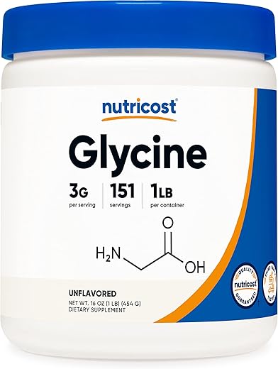 Pó de Glicina 454g – Livre de Transgênicos, Sem Glúten - Nutricost