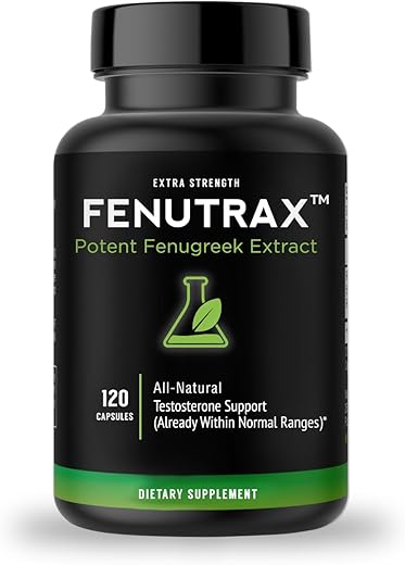 FenuTrax™ Extrato de Semente de Feno-Grego – Suporte para Crescimento Muscular, Energia e Impulso – 2 Meses de Fornecimento – Mais Forte que Testofen para Homens – 60g - VitaMonk