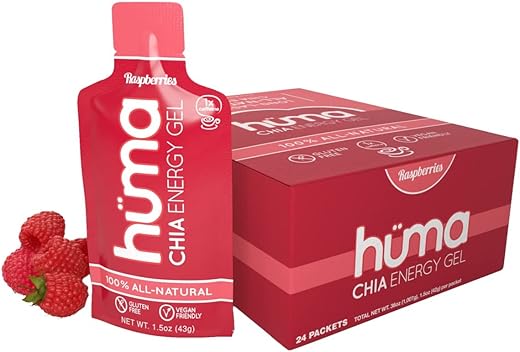 HUMA - Huma Chia Energy Gel – Caixa com 24 unidades (Framboesa) | Energia Natural