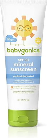Protetor Solar Mineral Babyganics SPF 50 | Proteção UVA UVB | Octinoxate | 118 ml