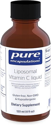 Vitamina C Lipossomal | Suporte para Função Celular, Defesas Antioxidantes e Saúde Imunológica* | 120 ml | Marca Pure Encapsulations - Pure Encapsulations