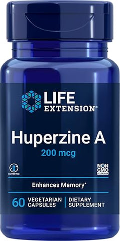 Huperzine A – Extrato de Musgo Chinês para Saúde da Memória e Cognição – 60 Cápsulas - Life Extension
