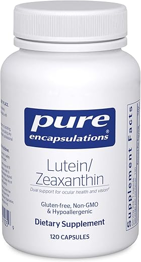 Luteína Pure Encapsulations – 30 cápsulas de 20 mg – Suporte para a saúde ocular