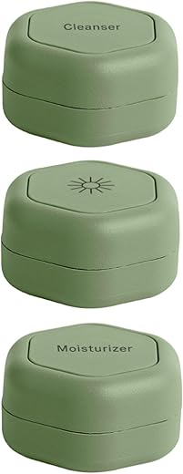 Conjunto de Viagem Cadence – Cápsulas Magnéticas para Cuidados com a Pele – Limpeza Facial, Hidratante, Protetor Solar – 3 Cápsulas Médias (15g) com Limpeza e Hidratante