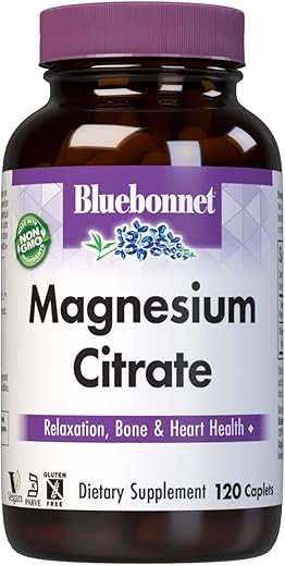 Nutrition Magnesium Citrate 400mg – Máxima Absorção, Suporte à Saúde Imunológica - Bluebonnet