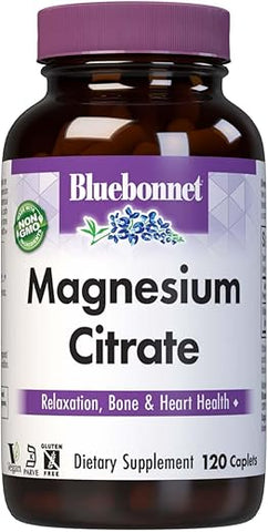 Nutrition Magnesium Citrate 400mg – Máxima Absorção, Suporte à Saúde Imunológica - Bluebonnet