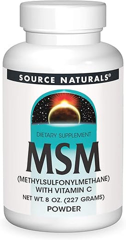 MSM com Vitamina C – Pó, 8 Ounce (227g) | Benefícios para a Saúde e Bem-Estar - Source Naturals
