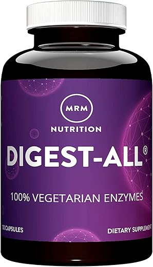 Nutrition Digest-All ® | Enzimas Digestivas | Melhora a Digestão e Absorção | Lactase Amilase Lipase | Pode Ajudar com Inchaço e Gases | 100%% Vegetariano | Sem Glúten | - MRM