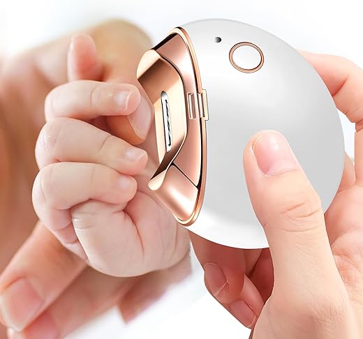Loqumloi - Cortador de Unhas Elétrico Recarregável por USB, Automático com 2 Velocidades, Adequado para Bebês, Adultos e Idosos, Função de Armazenamento de Unhas