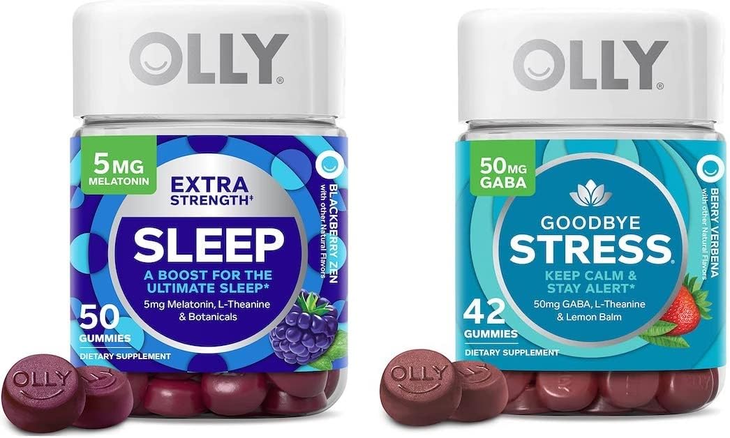 OLLY - Olly Nutrition Gummy Zen Attitude – Kit com 2! Adeus ao Estresse! Sono Repousante! Conjunto Presente!
