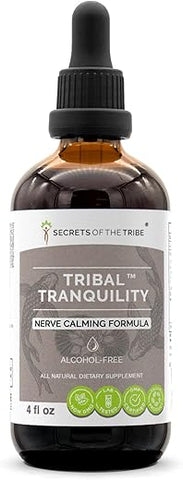 Secrets of the Tribe - Segredos da Tribo – Fórmula Calmante para Nervos, Gota de Extrato Líquido de Ervas, Livre de Álcool (120 ml)