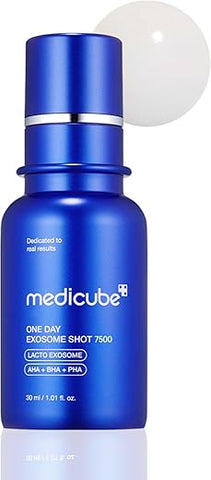 Zero Exosome Shot 7,500 PPM Spicule Serum Facial | Booster Líquido para Pele | Exosome, AHA BHA PHA | Minimizador de Poros, Melhora das Células Mortas da Pele | Cuidados com a Pele Coreanos - Medicube