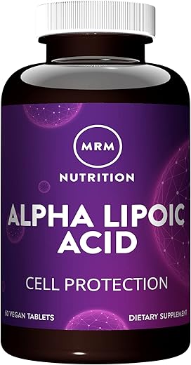 Nutrition Ácido Alfa Lipóico | 300mg ALA | Proteção Celular | Desintoxicação da Saúde do Fígado | Antioxidante Potente | Regeneração de Vitamina C e E | 60 Porções - MRM