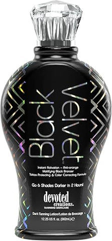 Black Velvet Bronzeador Preto Anti-Laranja Matificante 12.25 oz (360 ml) - Devoted Creations