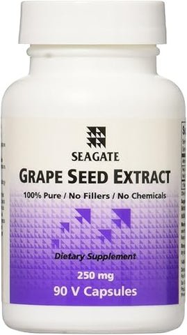 Seagate - Extrato de Semente de Uva 250mg, 90 Cápsulas Vegetais
