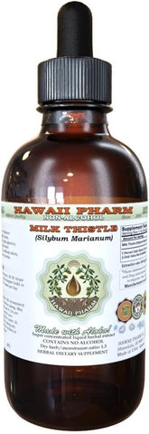 Extrato Líquido de Cardo Mariano Sem Álcool, Orgânico (Silybum marianum) Glicerito de Semente Seca, Suplemento Herbal Natural, Hawaii Pharm, EUA 120 ml