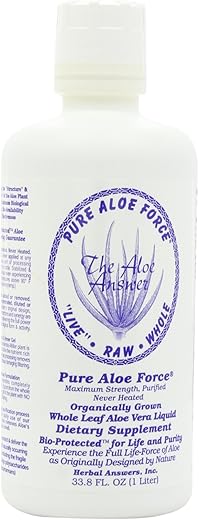 Herbal Answers - Aloe Force – Suplemento Alimentar de Aloe Vera Puro, 946ml (32oz)