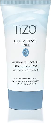 Protetor Solar TIZO Ultra Zinc Facial e Corporal com Tonalizante SPF 40, 100g