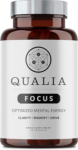 NEUROHACKER COLLECTIVE - Qualia FOCUS – Suplemento Potente para Energia Mental, Alerta e Concentração | Nootrópico Desenvolvido para Oferecer Energia Mental Sustentada | Marca Qualia