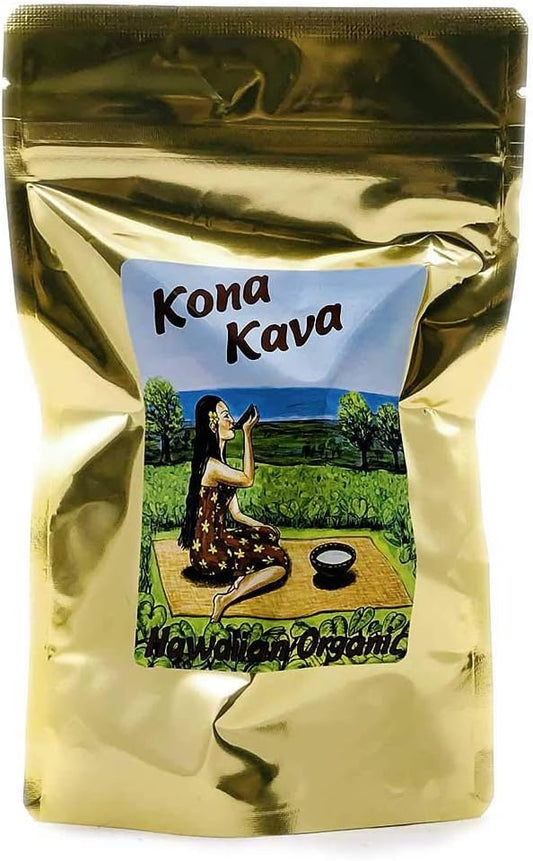 Kona Kava Farms - Kava Kava Premium Noble em Pó | Suplemento de Raiz de Kava em Pó para Suporte ao Sono, Relaxamento, Alívio do Estresse | Bebida Natural de Raiz de Kava Kava (8 oz)