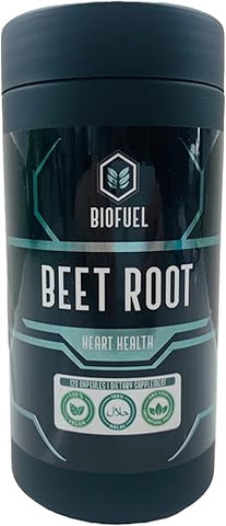 Beet Root 1000mg por Porção (120 Cápsulas) para Saúde do Coração e Aumento de Energia – Vegano, Não-OGM, Fabricado nos EUA - BioFuel