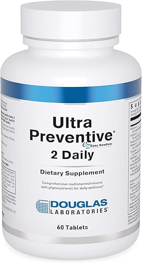 Ultra Preventive 2 Daily | Suplemento Multivitamínico e Mineral para Energia, Função Imunológica e Saúde Geral | 60 Comprimidos - Douglas Laboratories
