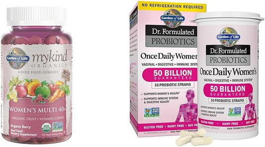 Organics Mulheres 40 Gomas de Vitaminas – Berry – Certificado Orgânico, Não-OGM, Vegano | Garden of Life Organics - Garden of Life