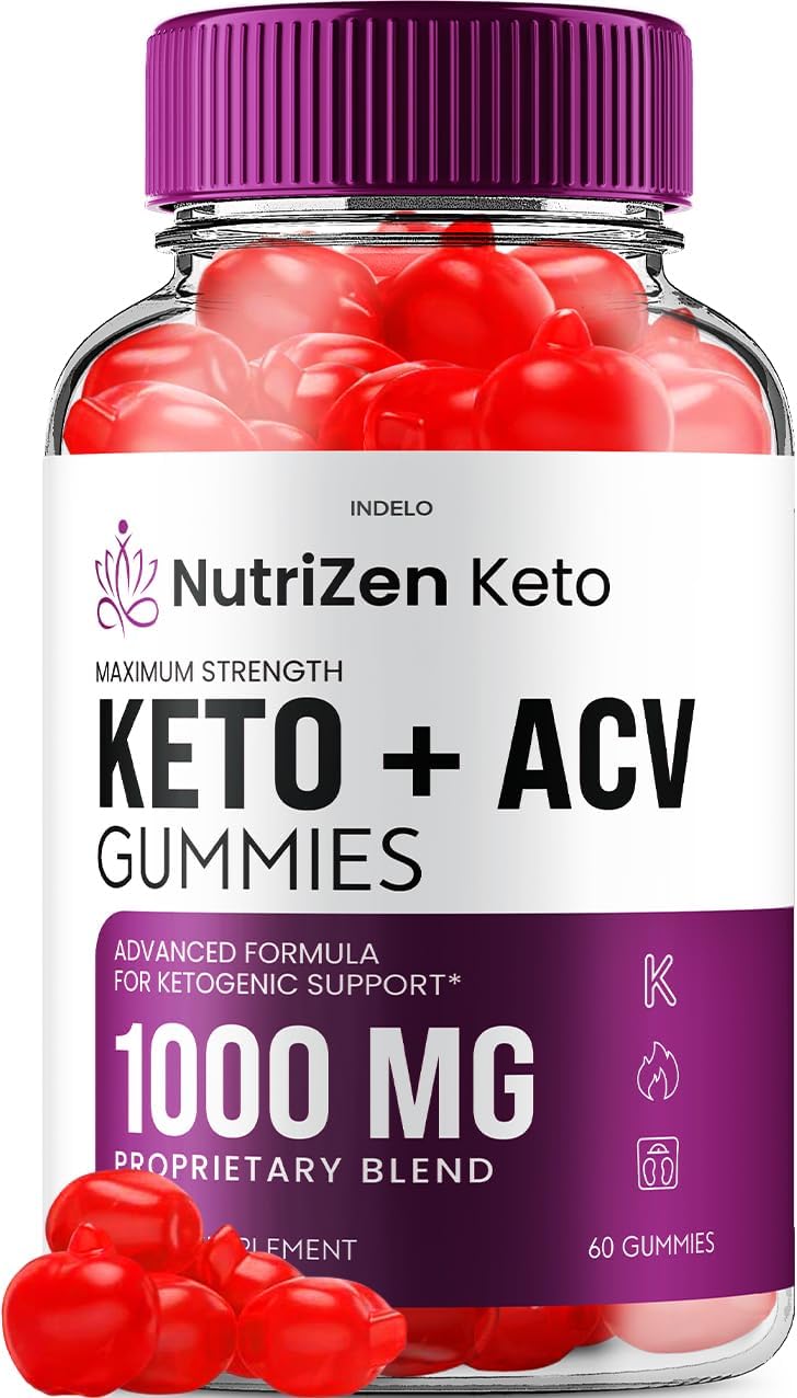 Indelo - NutriZen Keto ACV Gummies – Fórmula Avançada Nutri Zen Keto Plus ACV Gummies Apple Cider Vinegar Keto Nutrizen Gummies (60 Gummies)