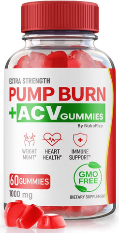 NutraRize - Pump Burn ACV Gummies – Gomitas Pump Burn Keto ACV, Gomitas Pump Burn ACV para Emagrecimento Avançado, Máxima Potência, Goma Keto ACV, Avaliações de PumpBurn Gomitas (60 Gomitas)