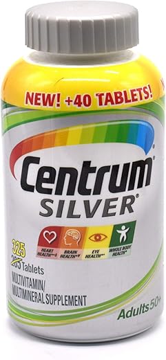 Silver Adulto – 325 Comprimidos | Multivitamínico para Saúde e Bem-Estar | Marca Centrum - Centrum