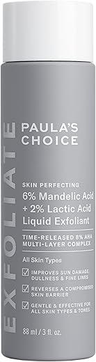 Paula's Choice - Paula’s Choice Ácido Mandélico 6% + Ácido Lático 2% – Esfoliante Diário AHA Suave para Descoloração e Textura Irregular – 30ml