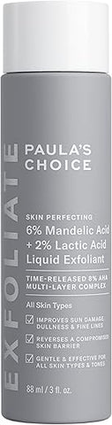 Paula's Choice - Paula’s Choice Ácido Mandélico 6% + Ácido Lático 2% – Esfoliante Diário AHA Suave para Descoloração e Textura Irregular – 30ml