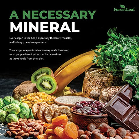 Magnesium Complex 500mg – Cápsulas de Magnésio 500mg – Suplemento de Magnésio 500mg – Para Dormir, Para Constipação – Suplemento de Magnésio para Mulheres - ForestLeaf
