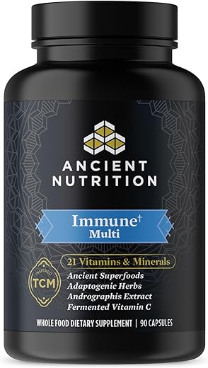 Multivitamínico para Suporte Imunológico, Imunidade, 21 Vitaminas e Minerais com Vitamina D | Ancient Nutrition - Ancient Nutrition
