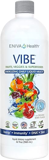 Suplemento Líquido Multivitamínico e Mineral Vibe com Vitaminas A, B12, C, D, E – 60 ml - Eniva Health
