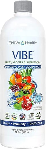 Suplemento Líquido Multivitamínico e Mineral Vibe com Vitaminas A, B12, C, D, E – 60 ml - Eniva Health