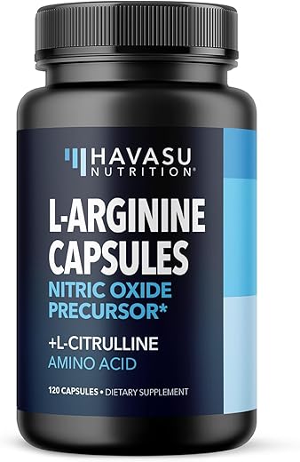 HAVASU NUTRITION - Suplementos Nutricionais de L-Arginina e L-Citrulina | Impulsionador de Óxido Nítrico NO | Resistência e Desempenho para Treinos | 2 Meses de Fornecimento de Comprimidos de Óxido Nítrico de L-Arginina 500mg para