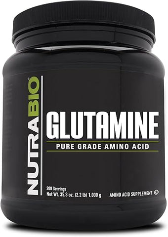 L-Glutamina em Pó Pura – Suplemento de Aminoácidos para Recuperação Muscular (1000g) - NutraBio