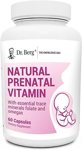 Dr. Berg Nutritionals - Dr. Berg Vitaminas Naturais Pré-Natal para Mulheres Grávidas – Fortaleça sua saúde durante a gestação