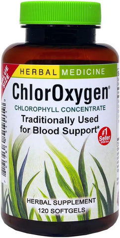 ChlorOxygen – Concentrado de Clorofila em Softgels, 120 cápsulas, 60 dias de fornecimento - Herbs Etc.