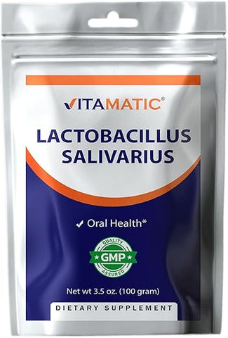 Lactobacillus Salivarius – Pó Probiótico para Suporte Digestivo – 100g (100 Porções) - Vitamatic