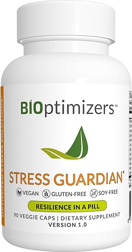 Stress Guardian – Cápsulas para Alívio do Estresse – Suporte ao Descanso – 90 Cápsulas - BiOptimizers