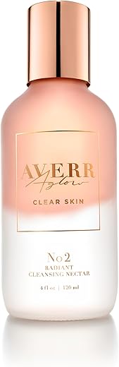 Néctar de Limpeza Radiante No.2 – Lava Rosto Diário Anti-Envelhecimento sem Enxágue – Combate Acne, Espinhas, Cravos - Averr Aglow