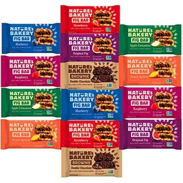 Generic - Nature’s Bakery Barras de Figo Integral de Trigo Integral, Pack de Variedade de 7 Sabores de Barras de Figo de Trigo Integral Moído (14 UNIDADES) TODOS os 7 Sabores incluindo: Brownie de Mirtilo, Framboesa, Original, Pêssego, Maçã