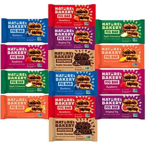 Generic - Nature’s Bakery Barras de Figo Integral de Trigo Integral, Pack de Variedade de 7 Sabores de Barras de Figo de Trigo Integral Moído (14 UNIDADES) TODOS os 7 Sabores incluindo: Brownie de Mirtilo, Framboesa, Original, Pêssego, Maçã