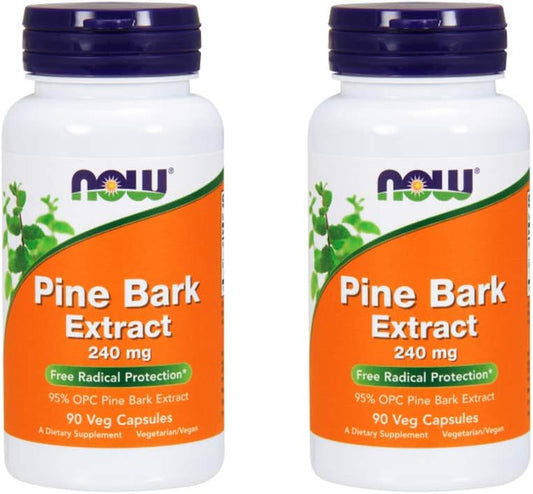 Extrato de Casca de Pinheiro 240 mg, 90 Cápsulas Vegetais (2 Pacotes) – Compre Agora! - NOW Foods
